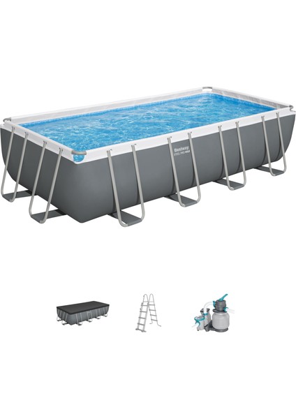 ® 56466 Power Steel™ Prefabrik Yer Üstü Havuz Seti 5,49 M x 2,74 M x 1,22 M