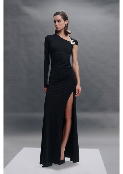 Aksesuar Detaylı Maxi Elbise - Exclusive Collection fiyatları