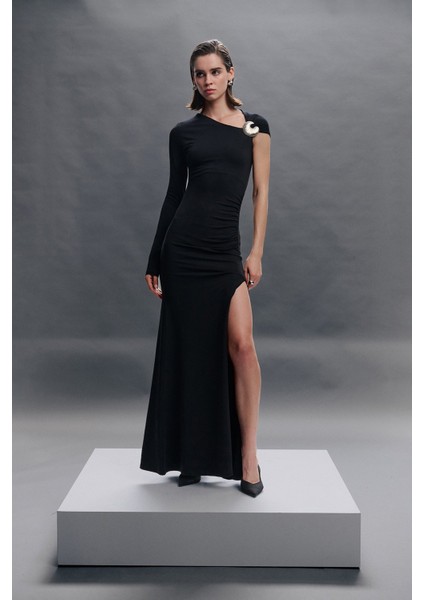 Aksesuar Detaylı Maxi Elbise - Exclusive Collection indirimleri