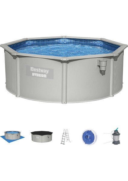 56574 Hydrium™ Çelik Duvarlı Prefabrik Yer Üstü Havuz Seti 3,66 M x 1,22 M
