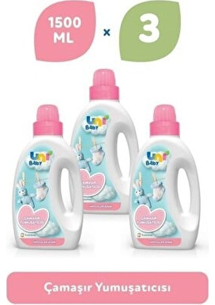 Çamaşır Yumuşatıcısı Hipoalerjenik Tüm Cilt Tipleri İçin 1500 ml x 3 Adet fırsatları