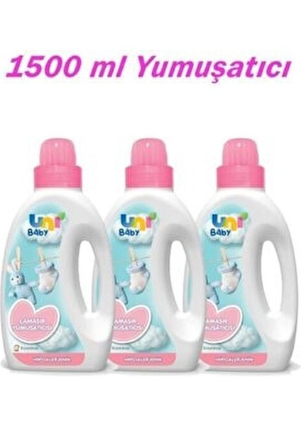 Çamaşır Yumuşatıcısı Hipoalerjenik Tüm Cilt Tipleri İçin 1500 ml x 3 Adet indirimleri