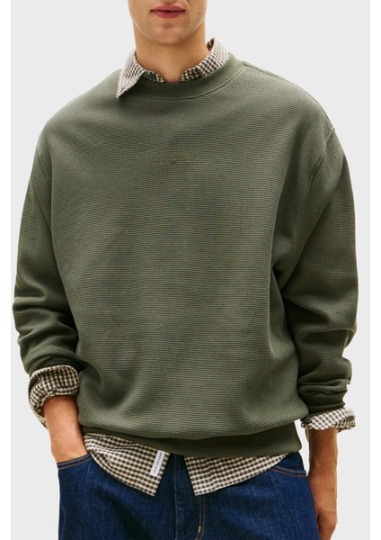 Pamuklu Regular Fit Bisiklet Yaka Sweat Erkek Sweat DM0DM21622 Mrh