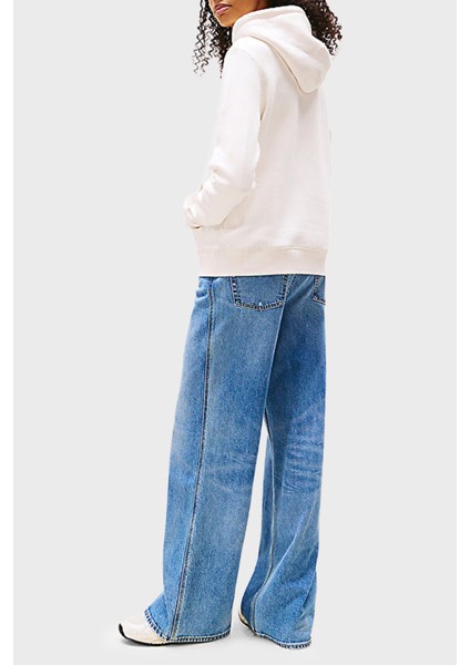 Pamuklu Regular Fit Kapüşonlu Logolu Sweat Bayan Sweat DW0DW21963 Ybh modelleri