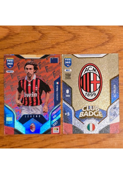 2026 Andrea Pirlo / Milan Club Badge Oyun Kartı Set - FAN33
