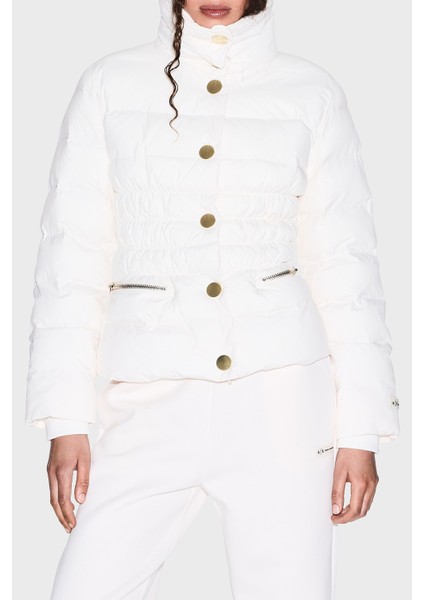 Kapitoneli Regular Fit Dik Yaka Düğmeli Mont Bayan Mont XW000653 AF15984 U1003