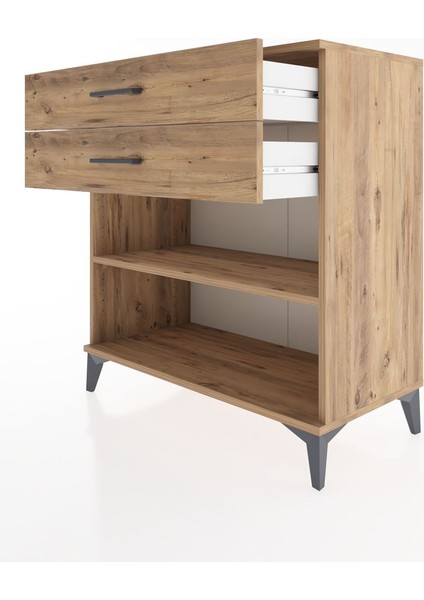 Hyperion Şifonyer Tek Raflı 2 Çekmeceli 88X44X96 Çam-Çam fırsatları