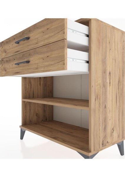 Hyperion Şifonyer Tek Raflı 2 Çekmeceli 88X44X96 Çam-Çam indirimleri