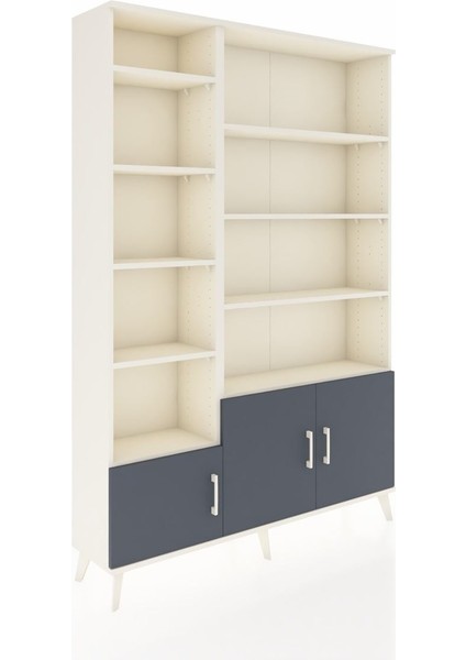 Arges Dolap 10 Raflı 3 Kapaklı 132X30X195 Aytaşı-Antrasit/aytaşı fiyatları