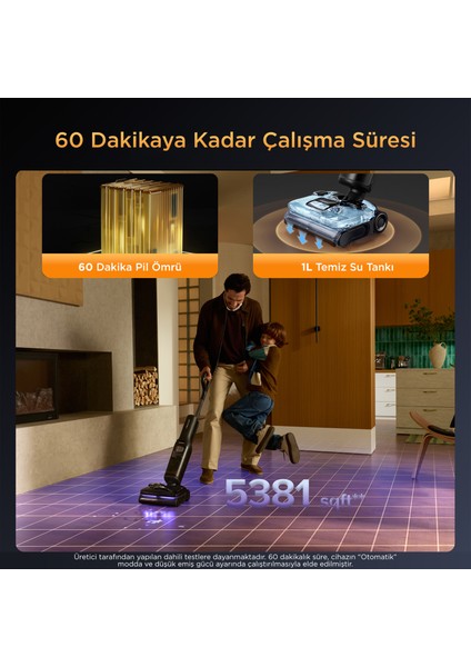 F25 Ultra Islak Kuru Akıllı Dikey Süpürge