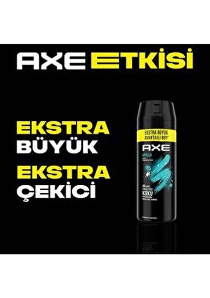 Erkek Deodorant Apollo 48 Saat Kalıcı Etkileyici Koku 200 ml Ekstra Büyük Boy