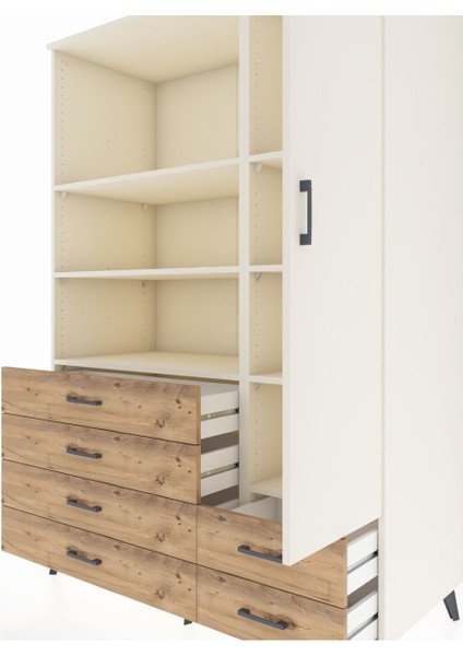 Kronos Dolap 7 Raflı 6 Çekmeceli Tek Kapaklı 132X59X195 Aytaşı-Aytaşı/çam fırsatları