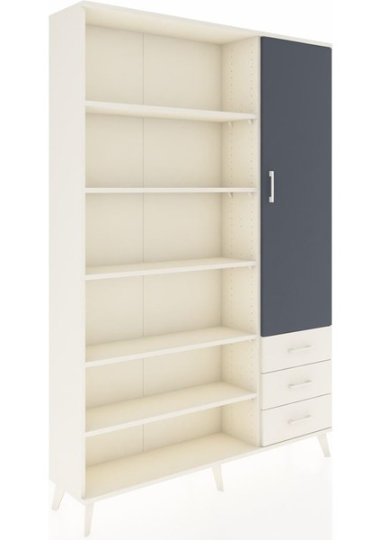 Arges Dolap 9 Raflı 3 Çekmeceli Tek Kapaklı 132X30X195 Aytaşı-Antrasit/aytaşı fiyatları