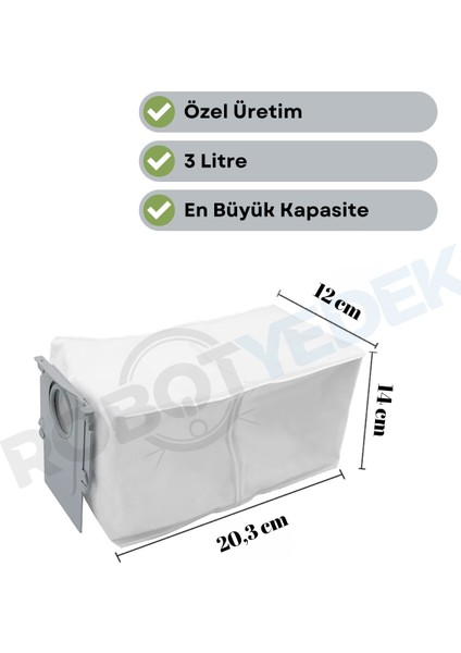 Roborock QRevo Curv QRevo C Uyumlu 2 Adet Toz Çöp Torbası fiyatları