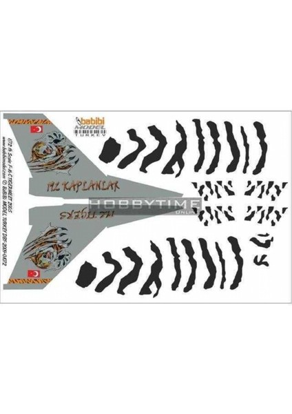 DBT01072 1/72 Ölçek, F-16C, Tigermeet 2005, Dekal Çıkartma