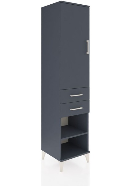 Hyperion Dolap Tek Raflı 2 Çekmeceli Tek Askılı 44X44X195 Antrasit-Antrasit fiyatları