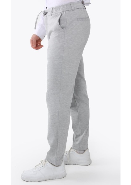 891 Beli Lastikli Jogger Pantolon