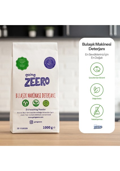 Bitkisel ve Mineral Içerikli Doğal Bulaşık Makinesi Deterjanı - 50 Yıkama modelleri