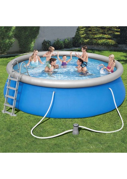 Büyük Şişme Havuz 457 x 122 cm Dayanıklı Mavi Renkli Aile Havuzu