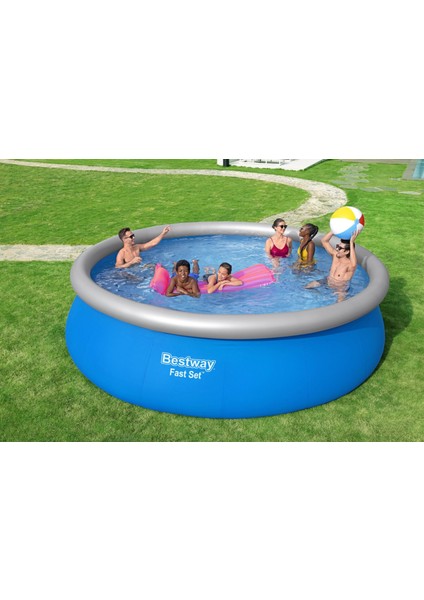 Büyük Şişme Havuz 457 x 122 cm Dayanıklı Mavi Renkli Aile Havuzu modelleri