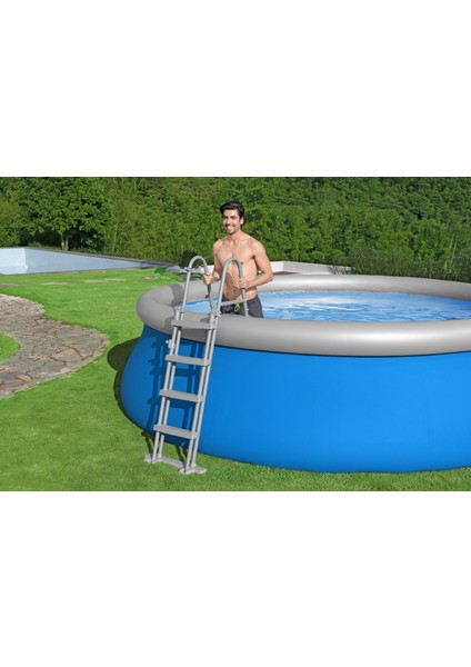 Büyük Şişme Havuz 457 x 122 cm Dayanıklı Mavi Renkli Aile Havuzu indirimleri