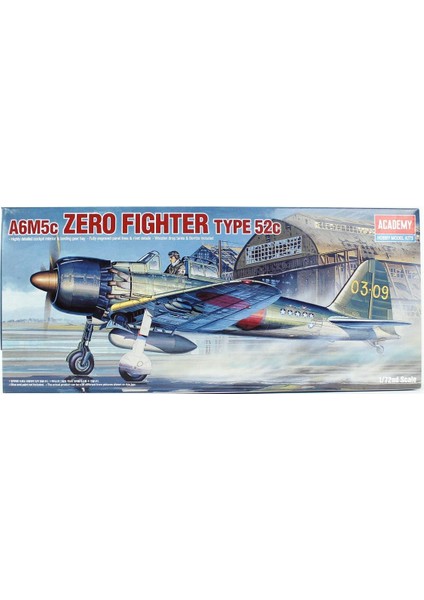 12493 1/72 Ölçek, Japon Zero Type 52C (A6M5C) Savaş Uçağı, Plastik Model kiti