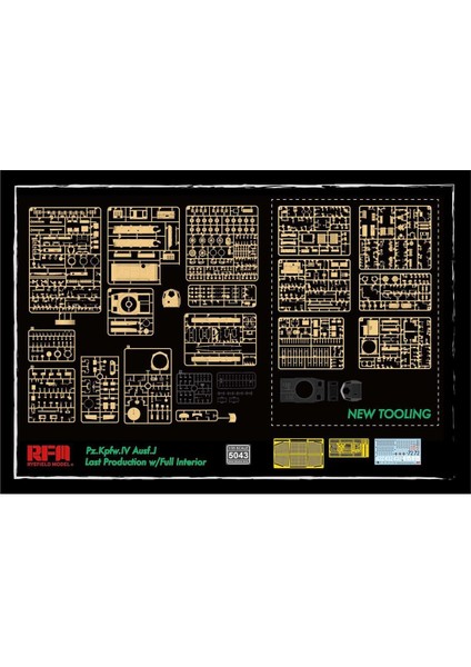 5043 1/35 Ölçek, Pz.Kpfw. IV Ausf. J, Geç Dönem Tankı, İç Detaylı, Plastik Model kiti