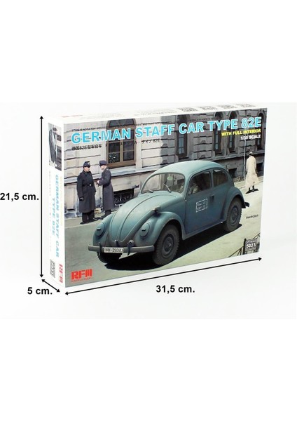 5023 1/35 Ölçek, Tip 82E, İç Detaylı Alman Personel Aracı, Plastik Model kiti