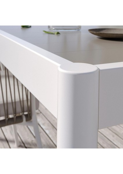 Segerön Yemek Masası Beyaz Bej 91 x 147 cm fırsatları