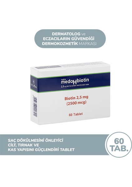 Medohbiotin Biotin 2,5mg 60 Tablet
