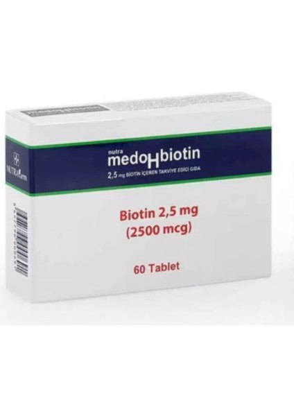 Medohbiotin Biotin 2,5mg 60 Tablet fiyatları