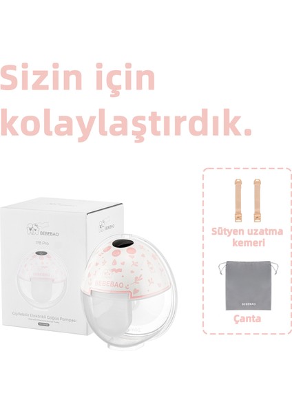 P8 Pro 2 Adet 180 ml Yeni Nesil iç Motorlu Giyilebilir Elektrikli Göğüs Pompası Süt Pompası