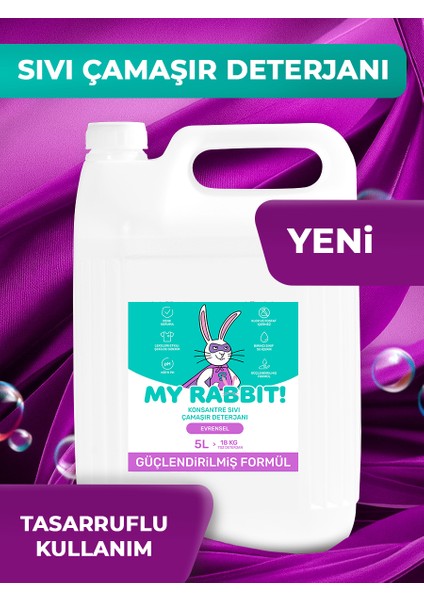 Sıvı Çamaşır Deterjanı Konsantre Formül, Derin Temizlik ve Uzun Süreli Ferahlık 5 Litre