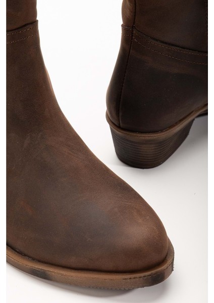 Crazy Deri Kadın Kovboy Bot - Kahve fırsatları