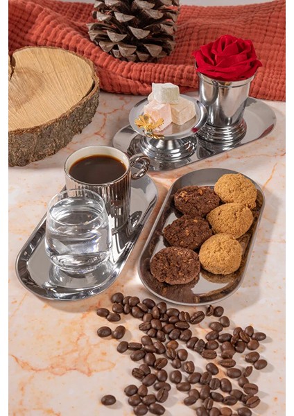 OK5566 Manor Metal Oval Tabak Gümüş 10,5 x 23 cm – Şık Sunum ve Dekoratif Servis Tabağı 400335 ZW02386 fiyatları