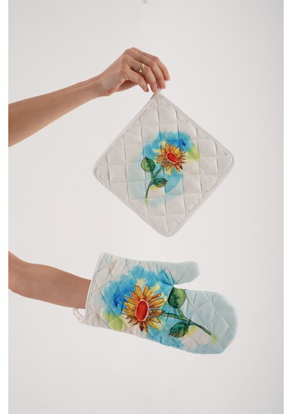 Çiçek Desenli Eldiven Tutaç fiyatları
