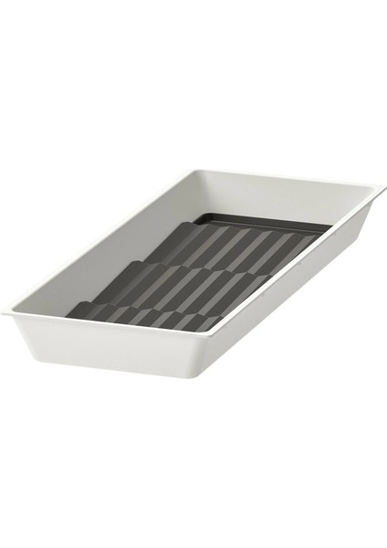 Uppdatera Çekmece Düzenleyici Beyaz Antrasit 20 x 50 cm