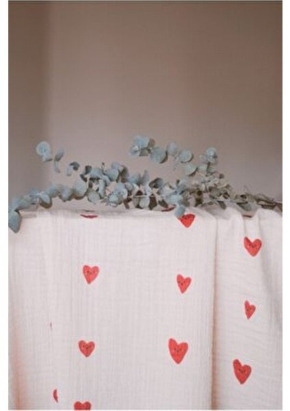 Müslin Örtü Kalp Desenli %100 Pamuk Yumuşak ve Güvenli Kullanım 800 ml fırsatları