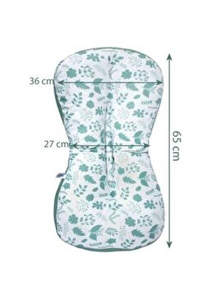 Emzirme Minderi Pamuk Malzeme ile Tasarlanmış Yeşil Desenli 1 Adet