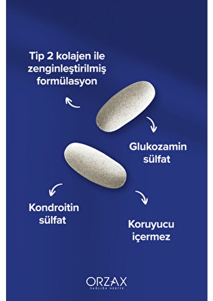 Glukozamin Kompleks 60 Tablet Takviye Edici Gıda Kolajen ve MSM İçerikli fırsatları