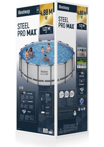 ® 5612Z Steel Pro Max™ Prefabrik Yer Üstü Çember Havuz Seti 4,88 M x 1,22 M