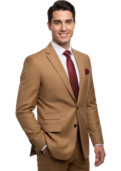 Erkek Kravat Klasik Mendilli Şık Kolay Şekil Alabilen Leke Tutmaz Mühür Model Geniş Tasarım