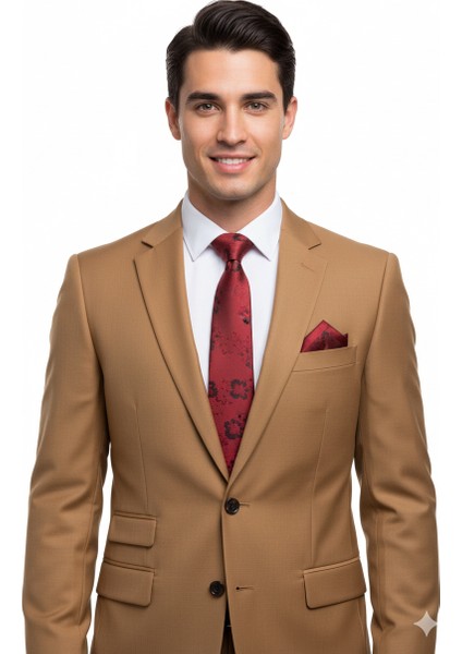 Erkek Kravat Klasik Mendilli Şık Kolay Şekil Alabilen Leke Tutmaz Mühür Model Geniş Tasarım fiyatları