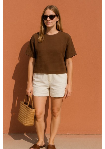 Udenya Çift Katlı Müslin T-Shirt