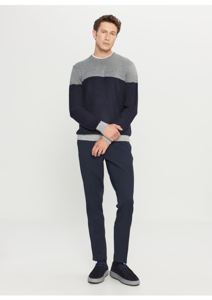 Bisiklet Yaka Standart Lacivert - Gri Erkek Kazak ACE049261480_LGJ fiyatları