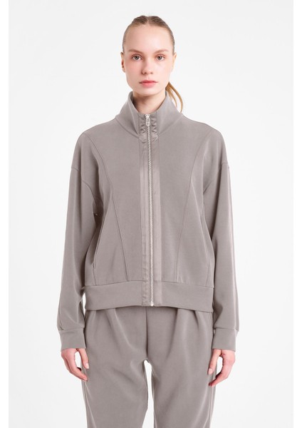 Kadın Fermuarlı Sweatshirt 25N-2101
