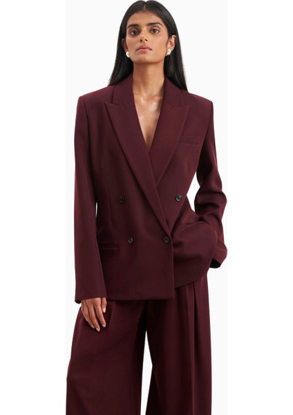 Dropped Waist Double Breasted Blaze Oversize Kadın Ceket