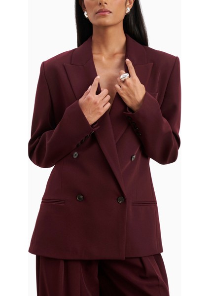 Dropped Waist Double Breasted Blaze Oversize Kadın Ceket