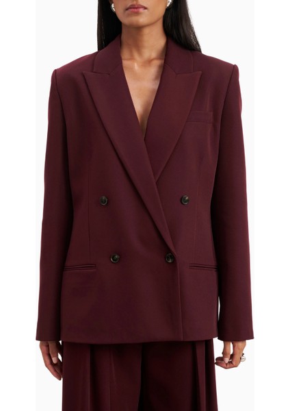 Dropped Waist Double Breasted Blaze Oversize Kadın Ceket