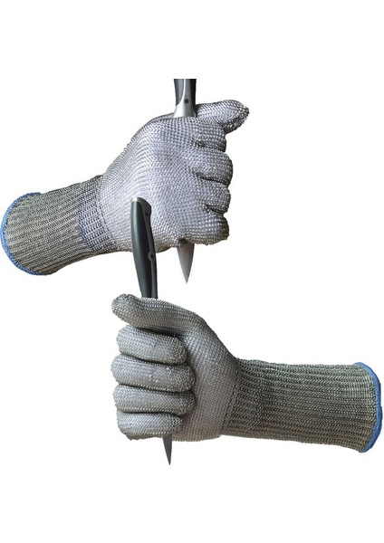 Uzun Kasap Eldiveni Kesilmez Çelik Eldiven Paslanmaz Metal Tel Hasır Örgü fırsatları